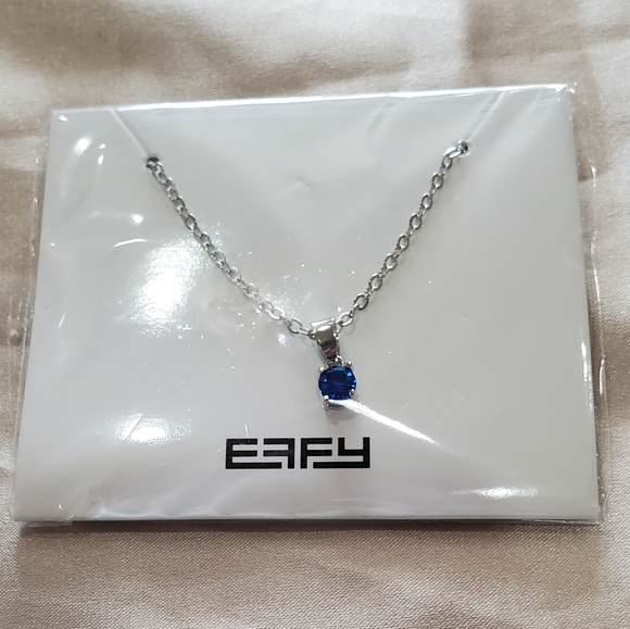 EFFY Sapphire colored gemstone necklace/pendant. - Picture 5 of 8